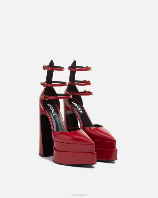 Versace zapato mujer zapatos de tacón con plataforma puntiaguda aevitas 6BPV408 borgoña