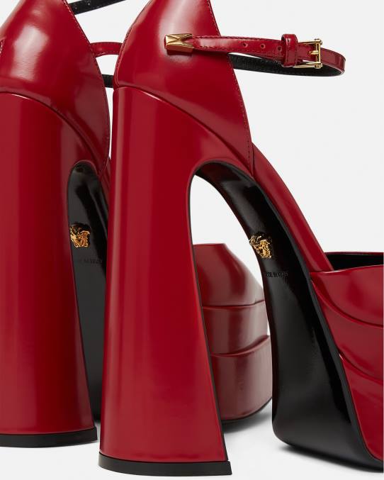 Versace zapato mujer zapatos de tacón con plataforma puntiaguda aevitas 6BPV408 borgoña