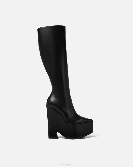 Versace zapato mujer botas altas tempest con plataforma 6BPV478 negro