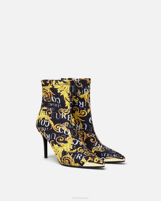 Versace zapato mujer botas de alta costura con logo scarlett 6BPV2306 oro negro