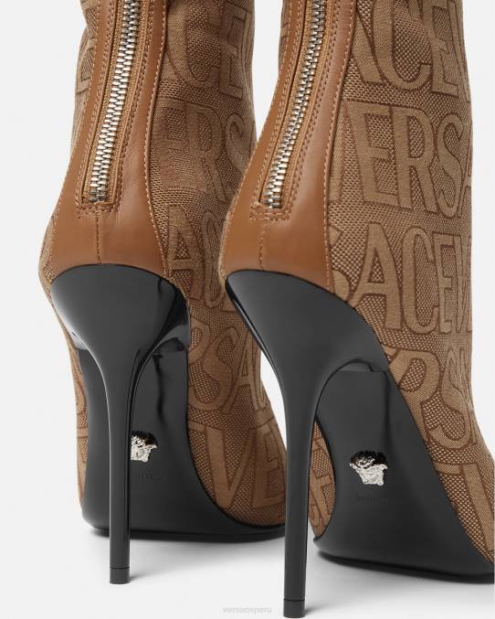 Versace zapato mujer botas hasta la rodilla por toda la prenda 6BPV475 marrón