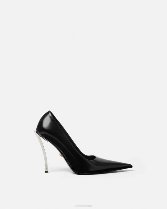 Versace zapato mujer bombas de punta 6BPV384 negro