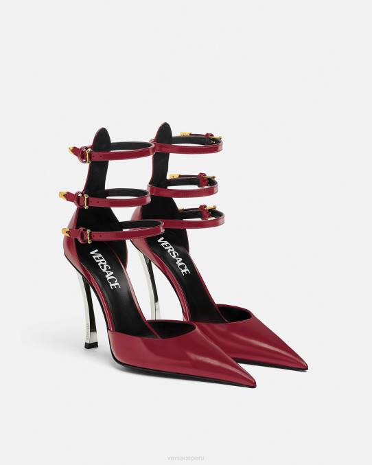 Versace zapato mujer bombas de punta 6BPV385 borgoña