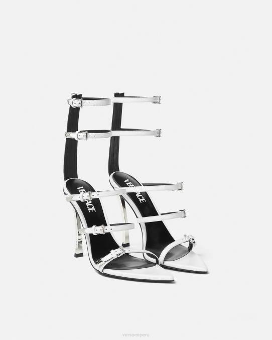 Versace zapato mujer sandalias con punta de alfiler 6BPV388 blanco