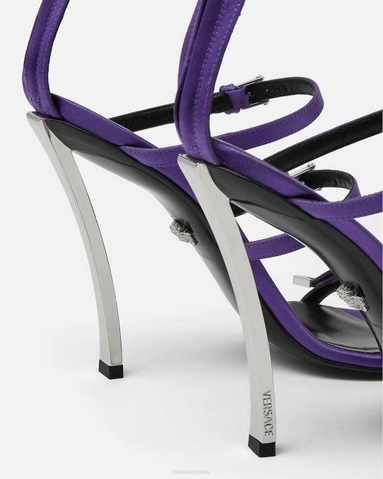 Versace zapato mujer sandalias con punta de alfiler 6BPV398 Violeta