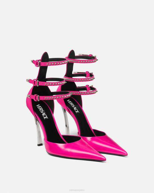 Versace zapato mujer zapatos de tacón con punta de alfiler 6BPV400 fucsia