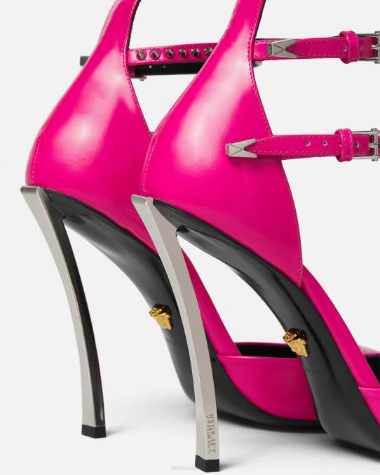 Versace zapato mujer zapatos de tacón con punta de alfiler 6BPV400 fucsia