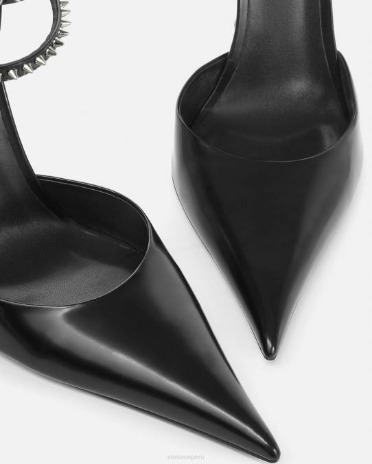 Versace zapato mujer zapatos de tacón con punta de alfiler 6BPV402 negro