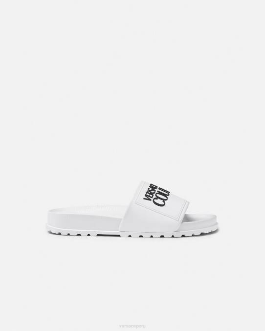 Versace zapato mujer chanclas de goma con logo 6BPV2289 blanco