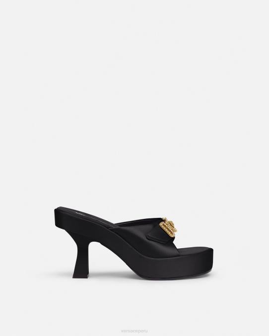 Versace zapato mujer mules con cristales Medusa Biggie 6BPV469 negro