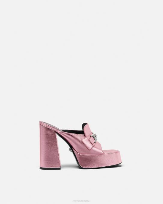 Versace zapato mujer mules con plataforma medusa '95 6BPV444 rosa