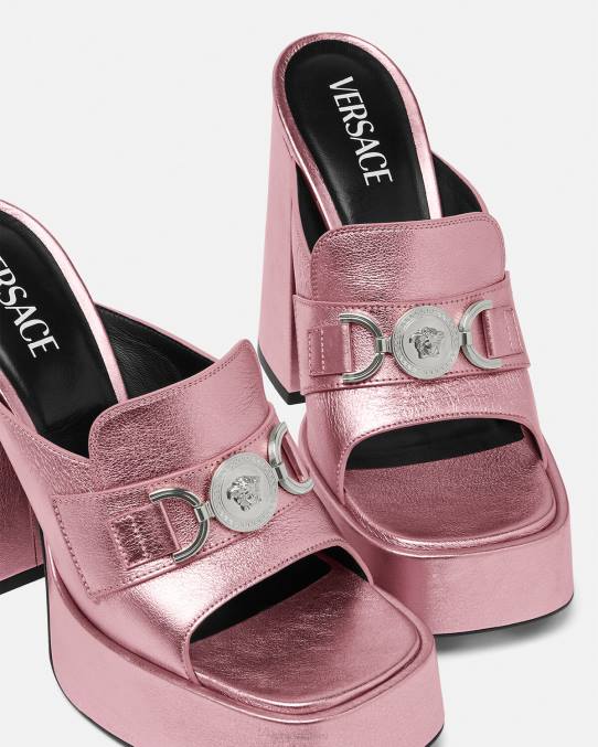 Versace zapato mujer mules con plataforma medusa \'95 6BPV444 rosa