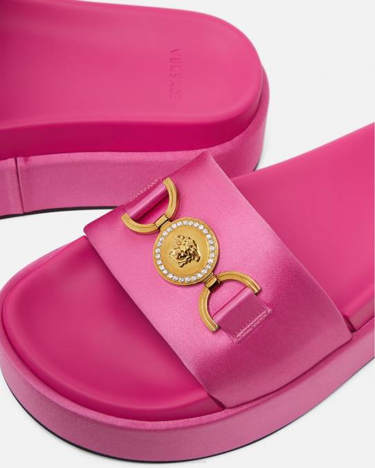 Versace zapato mujer sandalias con plataforma Medusa \'95 6BPV454 rosa