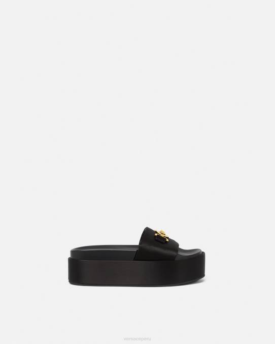Versace zapato mujer sandalias con plataforma Medusa '95 6BPV455 negro