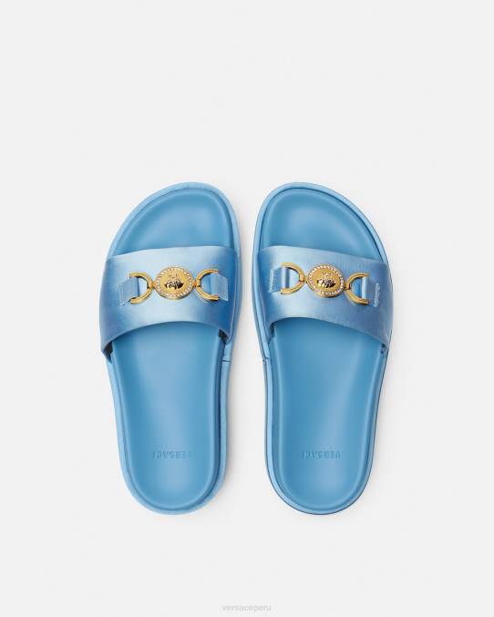 Versace zapato mujer sandalias con plataforma Medusa \'95 6BPV456 azul claro