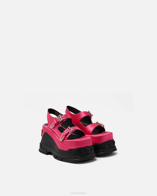 Versace zapato mujer sandalias con plataforma y motivo Medusa 6BPV460 fucsia