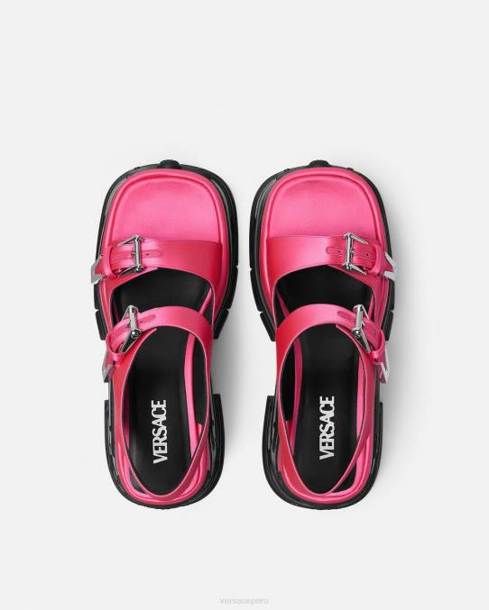 Versace zapato mujer sandalias con plataforma y motivo Medusa 6BPV460 fucsia