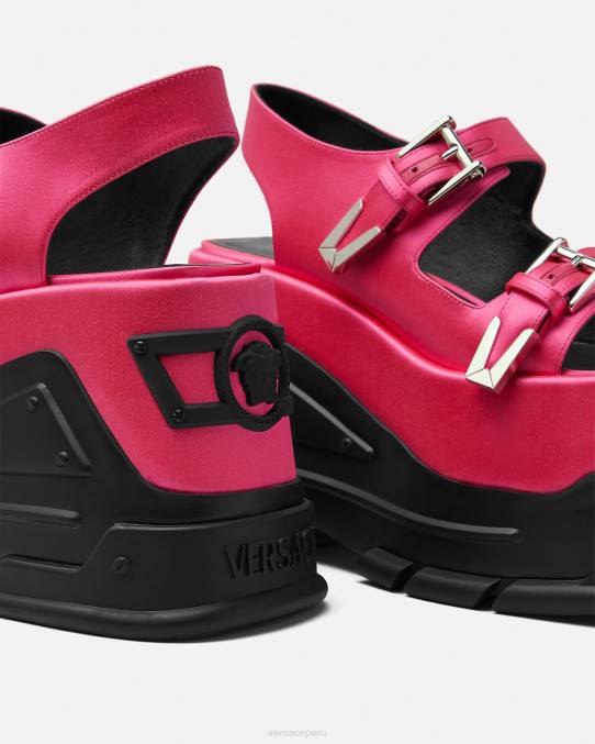 Versace zapato mujer sandalias con plataforma y motivo Medusa 6BPV460 fucsia