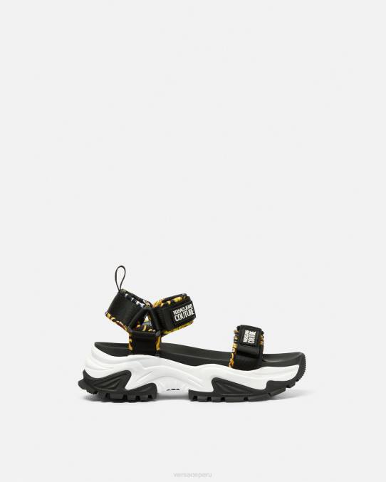 Versace zapato mujer sandalias gruesas de excursionista 6BPV2288 oro negro