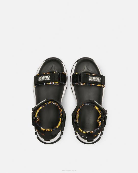 Versace zapato mujer sandalias gruesas de excursionista 6BPV2288 oro negro