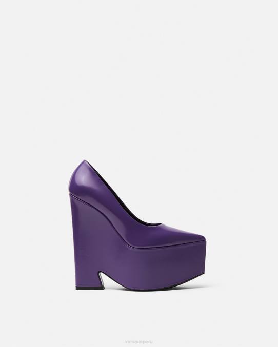 Versace zapato mujer bombas de plataforma tempestad 6BPV492 Violeta