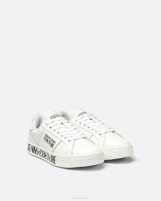 Versace zapato mujer tenis Court 88 con logo 6BPV2277 blanco