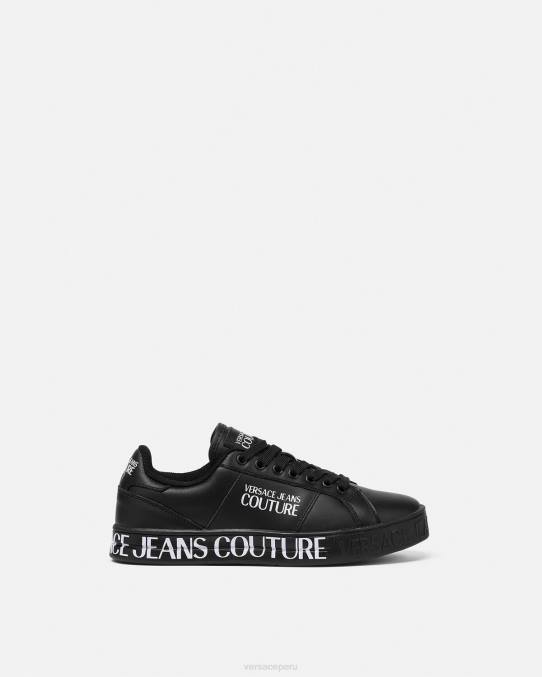 Versace zapato mujer tenis Court 88 con logo 6BPV2278 negro