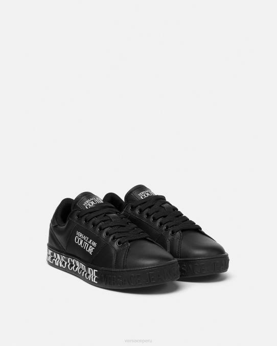Versace zapato mujer tenis Court 88 con logo 6BPV2278 negro