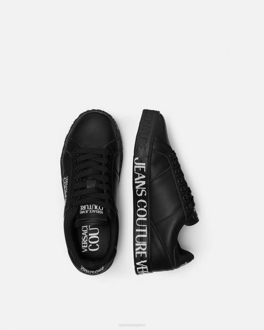 Versace zapato mujer tenis Court 88 con logo 6BPV2278 negro