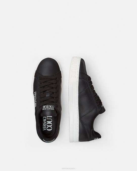 Versace zapato mujer tenis corte 88 6BPV2314 negro