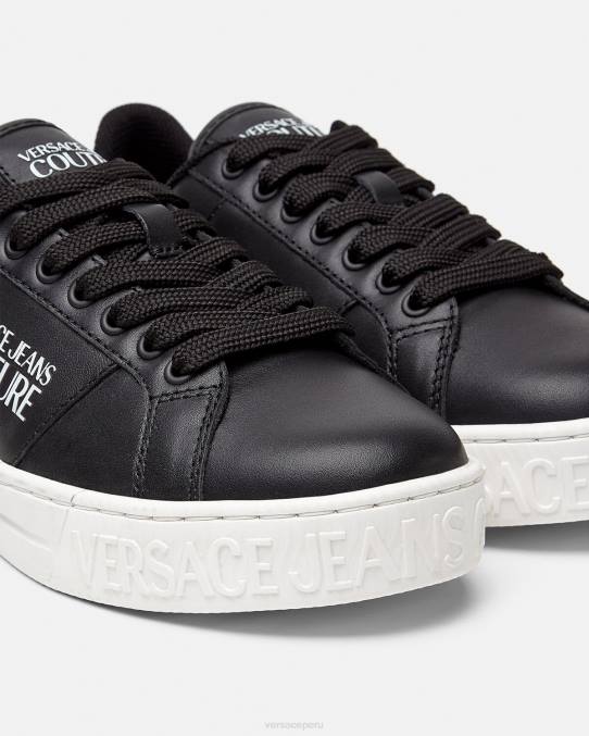 Versace zapato mujer tenis corte 88 6BPV2314 negro