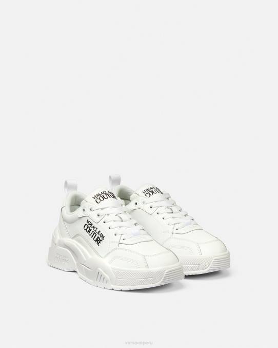 Versace zapato mujer zapatillas de deporte con mirada de estrellas 6BPV2266 blanco