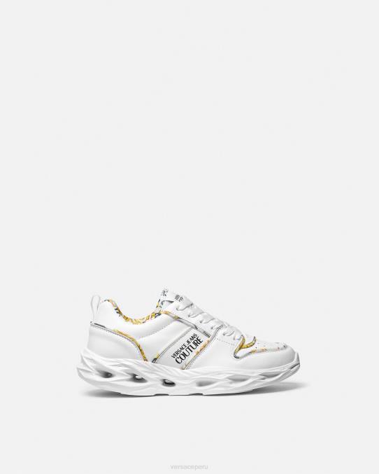 Versace zapato mujer zapatillas okinawa de alta costura con logo 6BPV2302 blanco