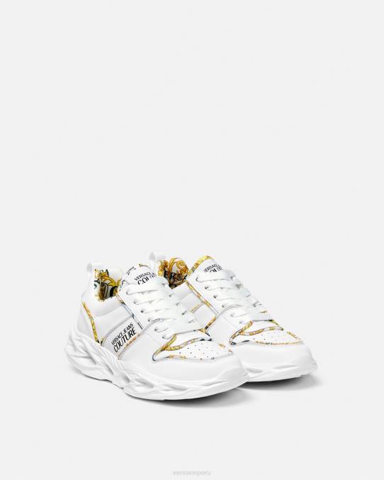 Versace zapato mujer zapatillas okinawa de alta costura con logo 6BPV2302 blanco