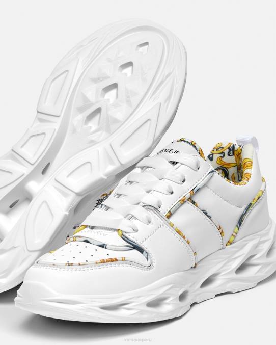 Versace zapato mujer zapatillas okinawa de alta costura con logo 6BPV2302 blanco