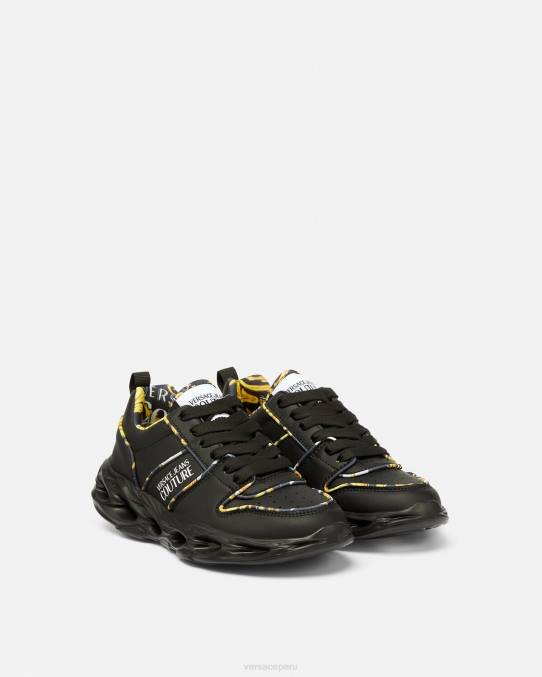 Versace zapato mujer zapatillas okinawa de alta costura con logo 6BPV2303 negro