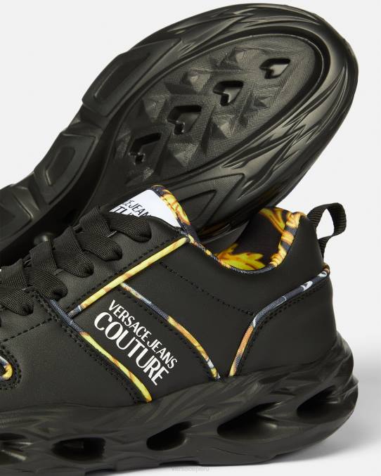 Versace zapato mujer zapatillas okinawa de alta costura con logo 6BPV2303 negro