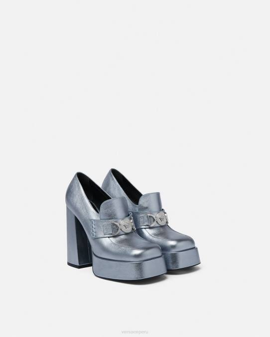 Versace zapato mujer zapatos de tacón con plataforma metálica Medusa \'95 6BPV485 un color