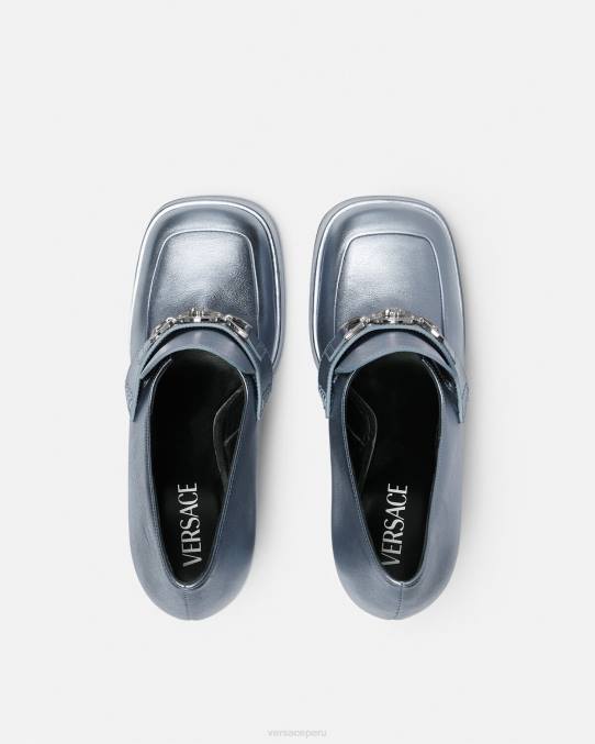 Versace zapato mujer zapatos de tacón con plataforma metálica Medusa \'95 6BPV485 un color