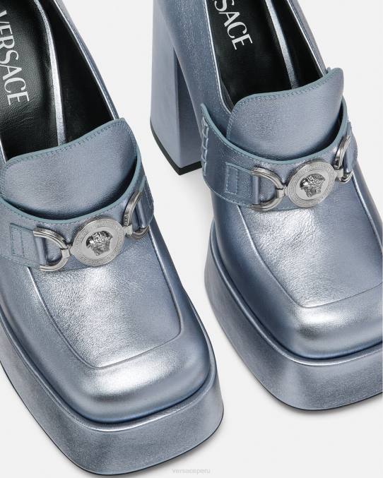 Versace zapato mujer zapatos de tacón con plataforma metálica Medusa \'95 6BPV485 un color