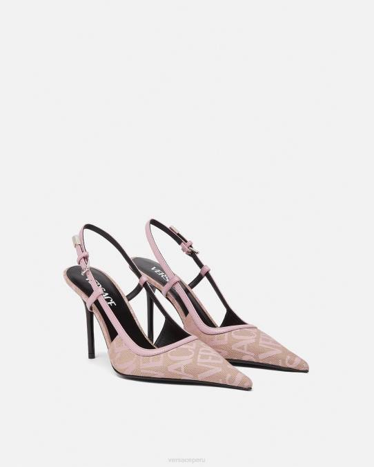 Versace zapato mujer zapatos de tacón con tira trasera 6BPV482 rosa