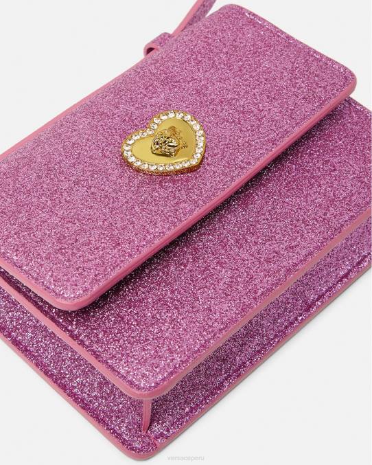 Versace bolsas niños bandolera con corazón y medusa 6BPV2071 rosa