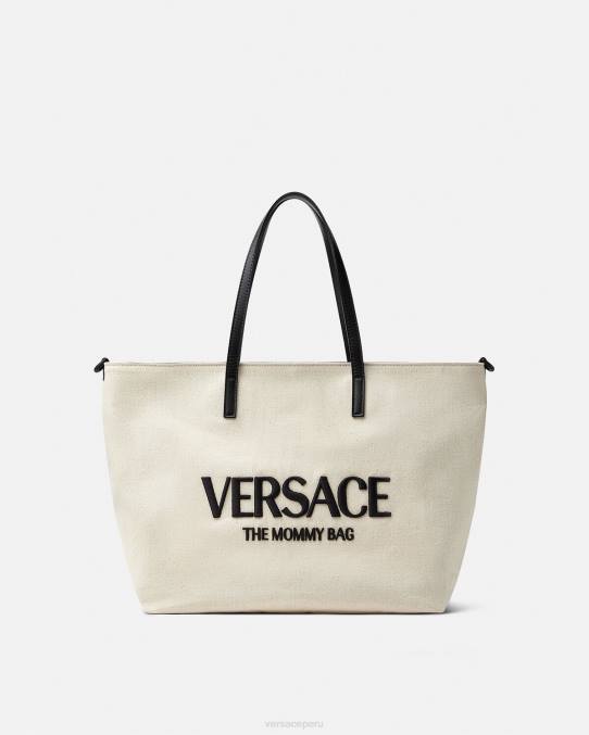 Versace bolsas niños bolso cambiador para bebé con logo 6BPV1850 blanco negro