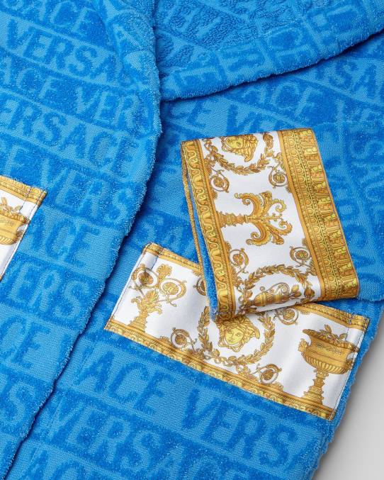 Versace ropa niños bata de baño 6BPV2064 azul claro