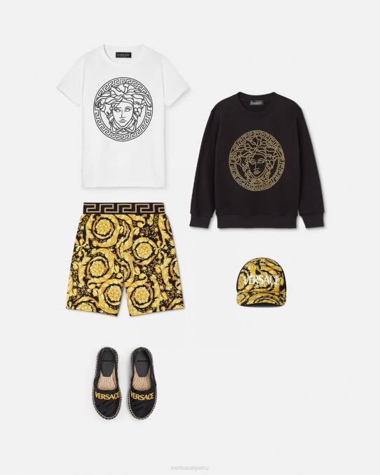 Versace ropa niños pantalones cortos barrocos 6BPV1956 imprimir