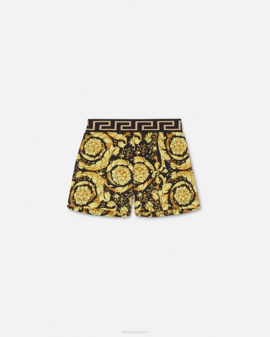 Versace ropa niños pantalones cortos de bebé barroco 6BPV1887 imprimir