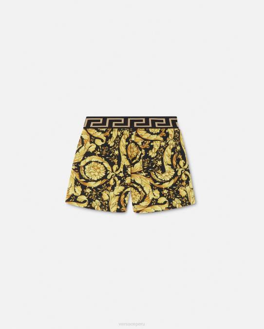 Versace ropa niños pantalones cortos de bebé barroco 6BPV1887 imprimir