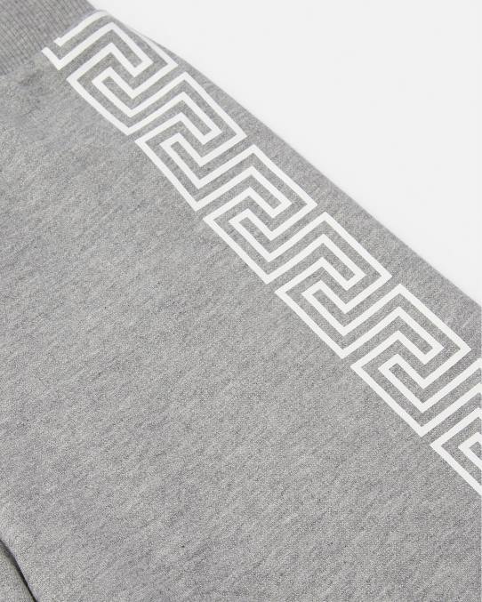 Versace ropa niños pantalones cortos deportivos con greca 6BPV2081 gris