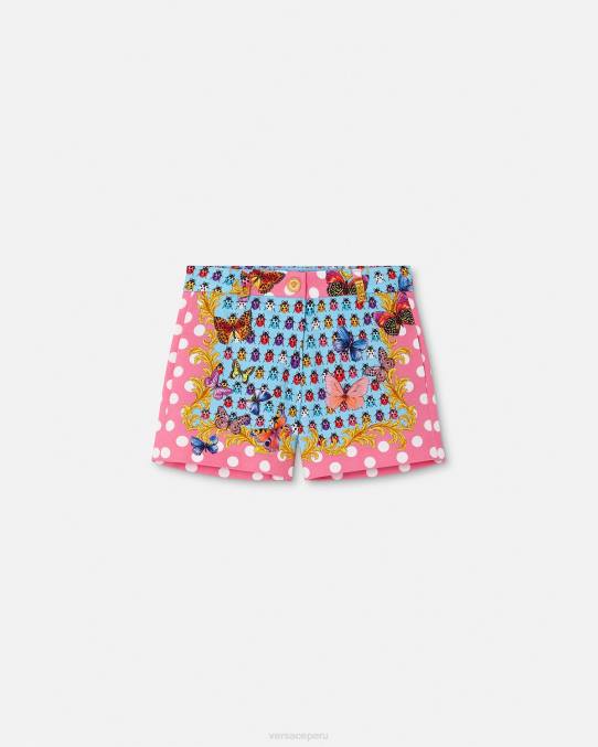 Versace ropa niños shorts de mezclilla con mariposas 6BPV1943 imprimir