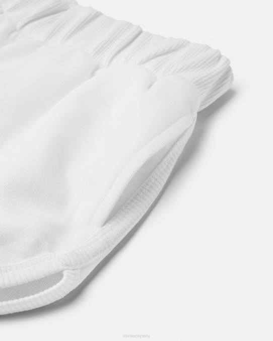 Versace ropa niños shorts deportivos con logo 6BPV1934 Oro blanco